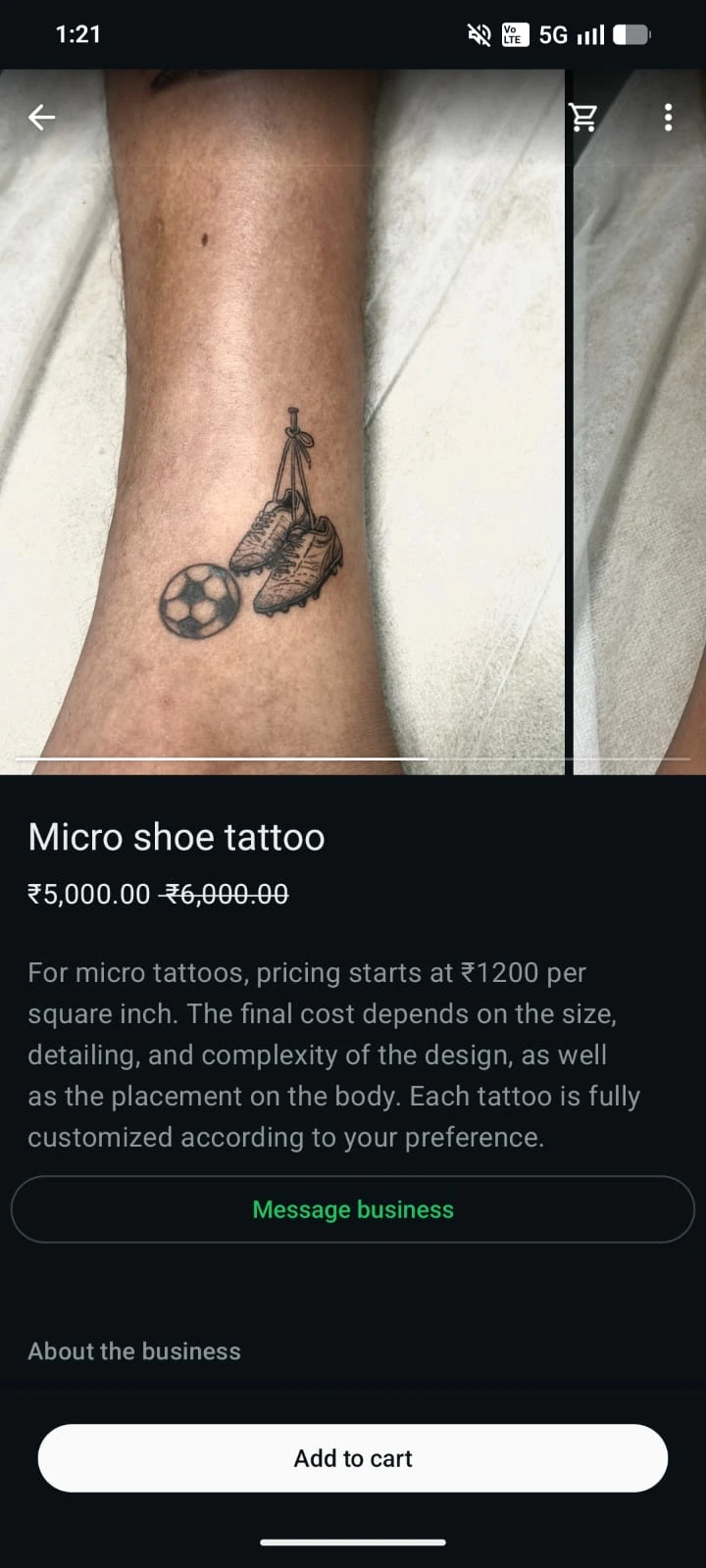 Custom small tattoo
