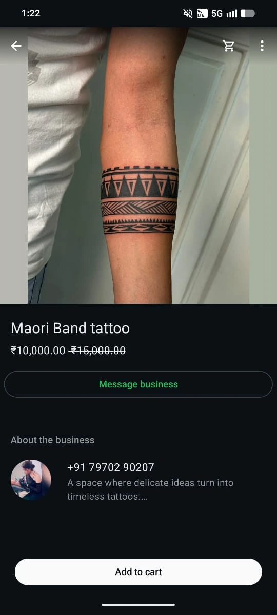 Maori inspired band tattoo